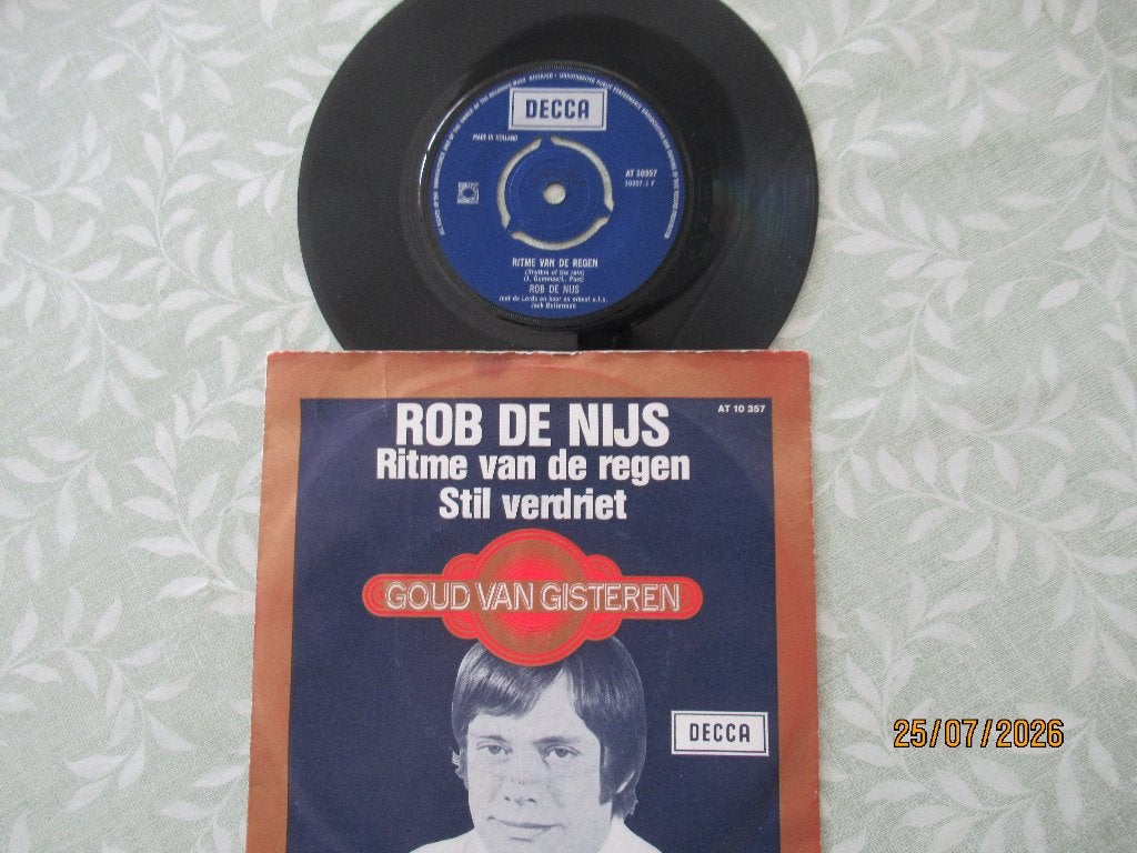 Rob de Nijs   Ritme van de Regen, Originele persing, 7 inch, Ophalen of Verzenden, Zo goed als nieuw
