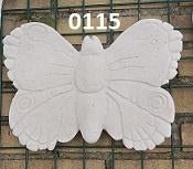 Vlinder. Decoratie beelden voor binnen en buiten.  nr 0115., Wit, 29 cm, Handgemaakt, Overige stijlen