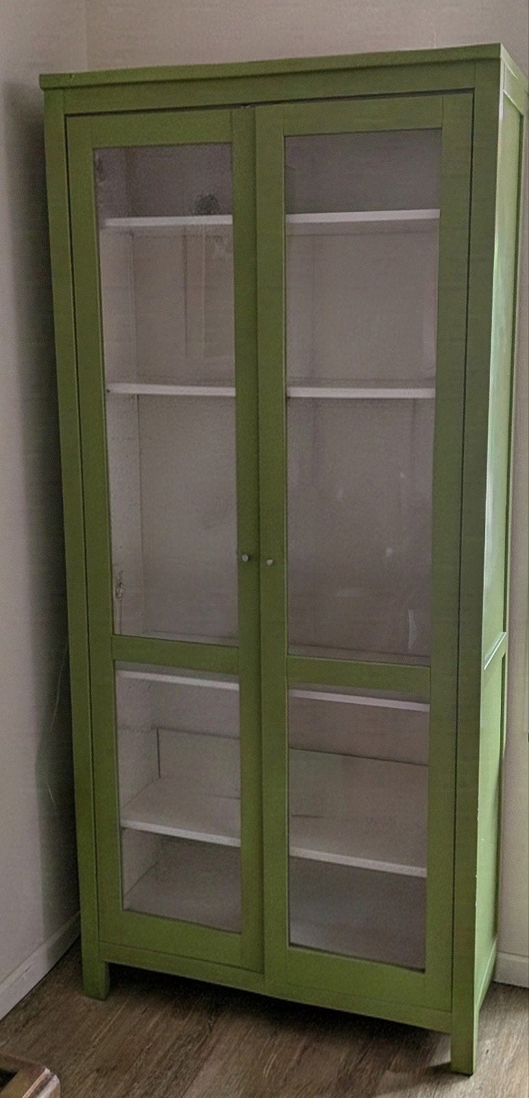 groene vitrinekast, Ophalen, Gebruikt, 50 tot 100 cm, 150 tot 200 cm