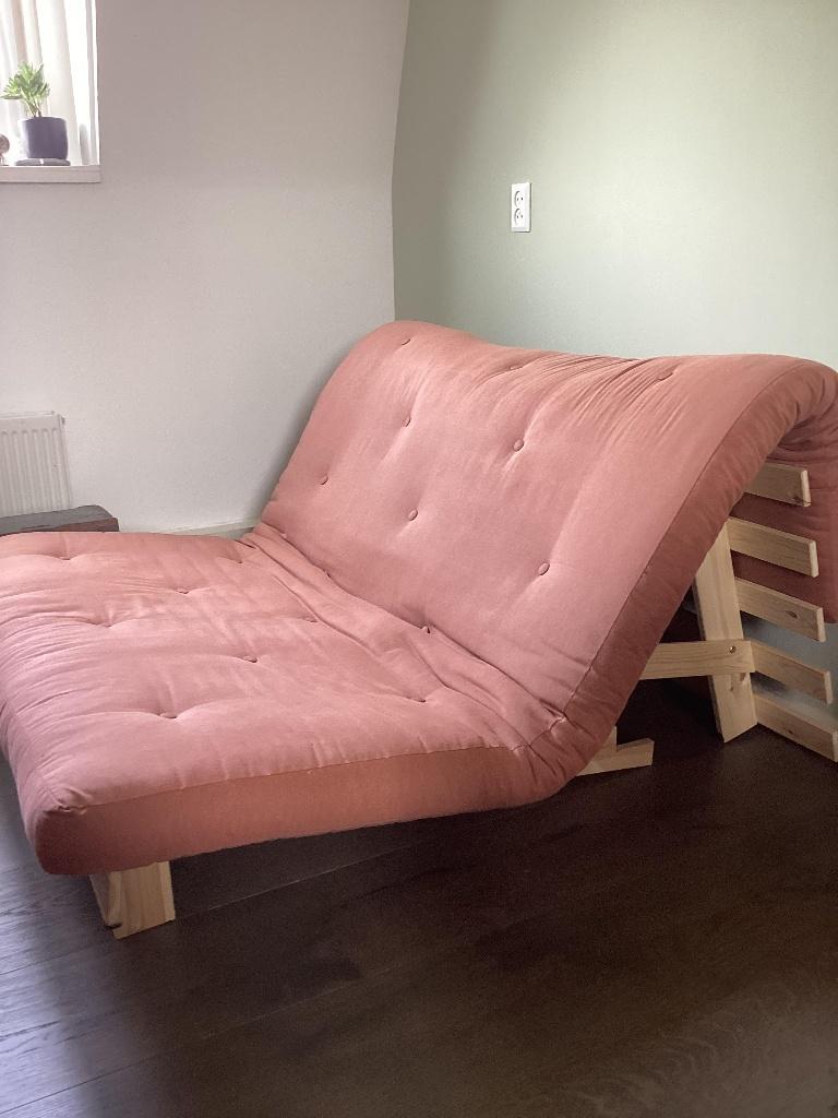 Karup slaapbank clay, Bruin, Tweepersoons, Zo goed als nieuw, 200 cm