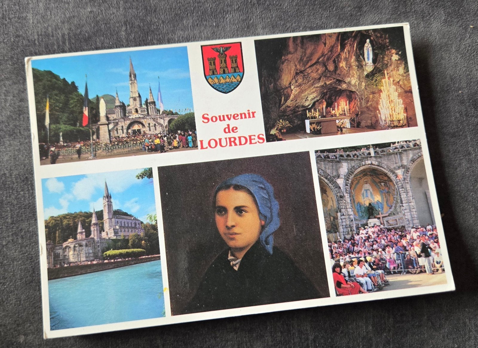 Ansichtkaart Lourdes - Souvenir - Gelopen 1989, Verzenden, 1980 tot heden, Gelopen, Frankrijk