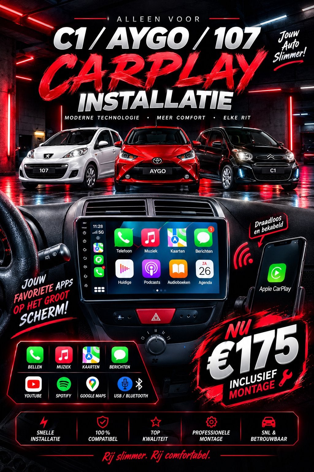 Carplay Installatie, Ophalen, Nieuw
