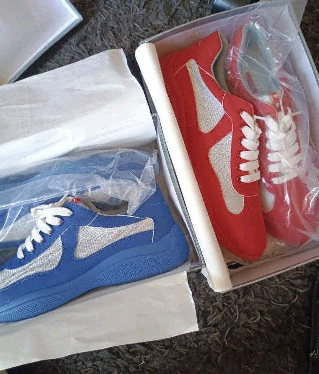 prada, Ophalen, Nieuw, Blauw