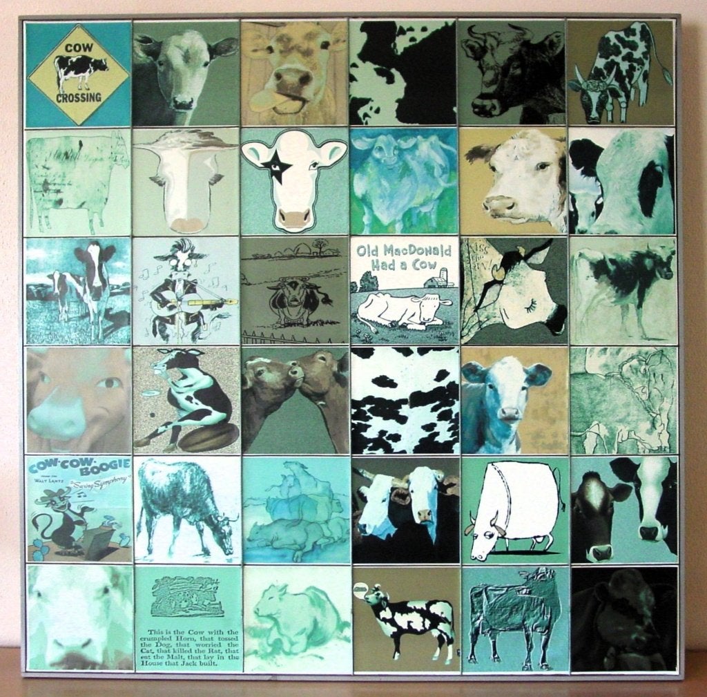 Naomi Art Origineel Schilderij ‘Cow Art’ Angelique Dalderup, Ophalen, Papier/karton, Dieren, Ingelijst