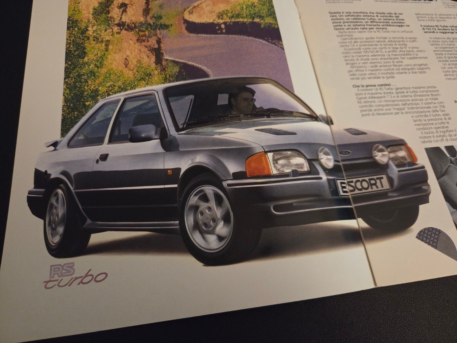 Brochure Ford Escort RS Turbo & XR3i 1989 Italië, Ophalen of Verzenden, Zo goed als nieuw, Ford