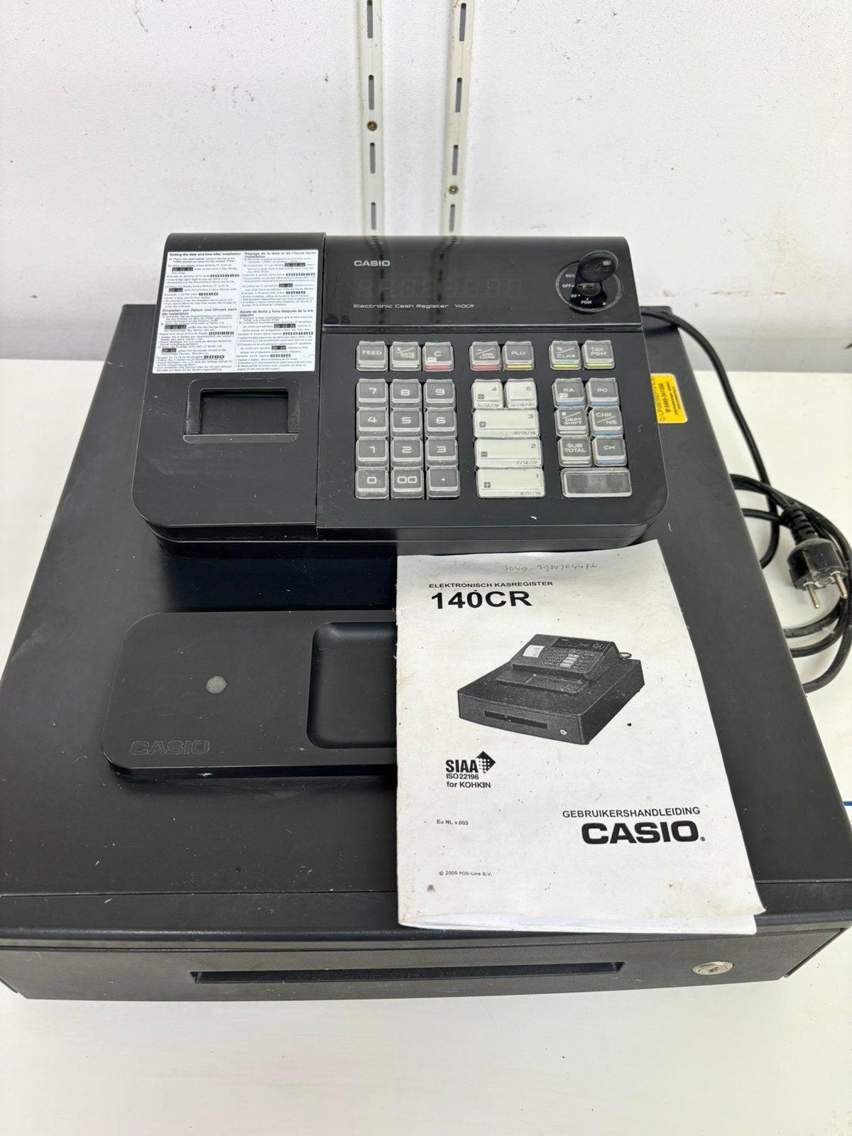 Casio 140CR-1 elektronische kassa met kassalade, Ophalen