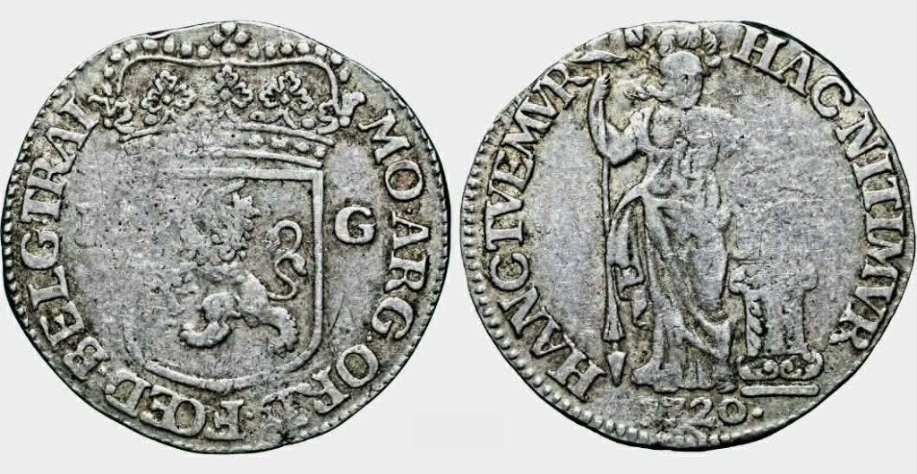 Uiterst zeldzame gulden 1720 Utrecht -RRR-, 1 gulden, Vóór koninkrijk, Zilver, Ophalen of Verzenden