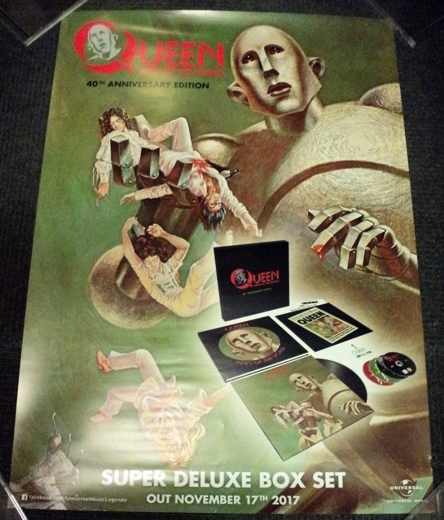 Queen PROMO POSTER News of the world Freddie Mercury, Verzenden, Queen, NvT, Poster, Artwork of Schilderij