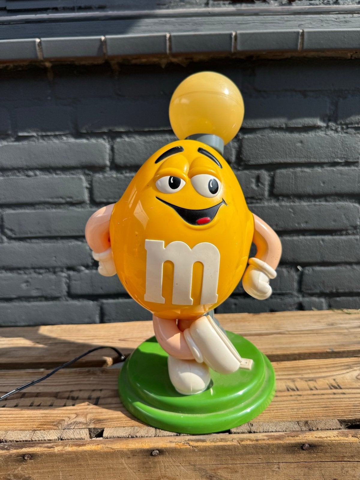 Vintage M&M's Tafellamp - Gele M&M Figuur, Verzamelen, Ophalen of Verzenden, Gebruikt