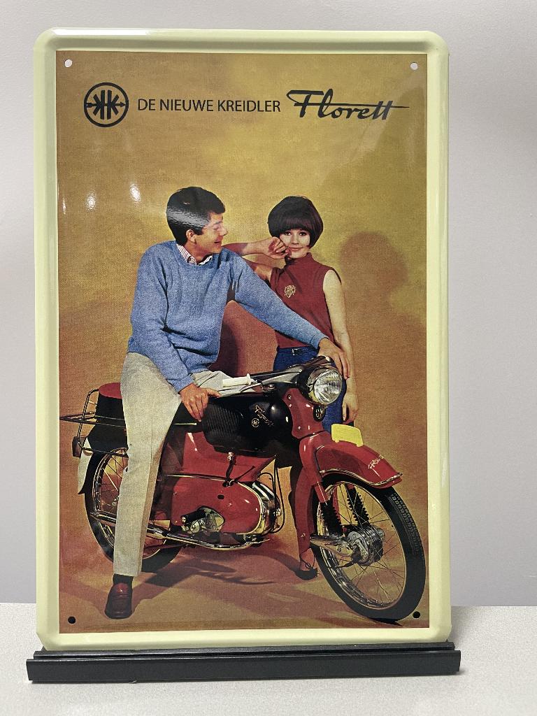 Kreidler Florett reclamebord  (Old Look), Www.pand50.nl, Reclamebord, Nieuw, Ophalen of Verzenden