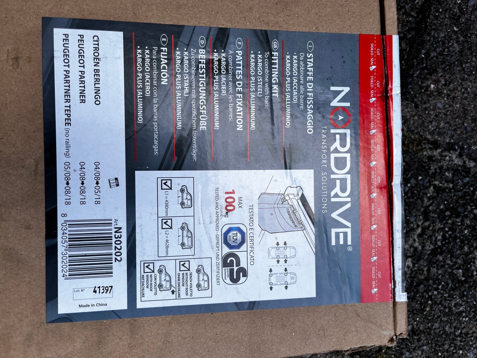 Nordrive Dakdragers, peugot partner, Citroën berlingo, Ophalen, Nieuw