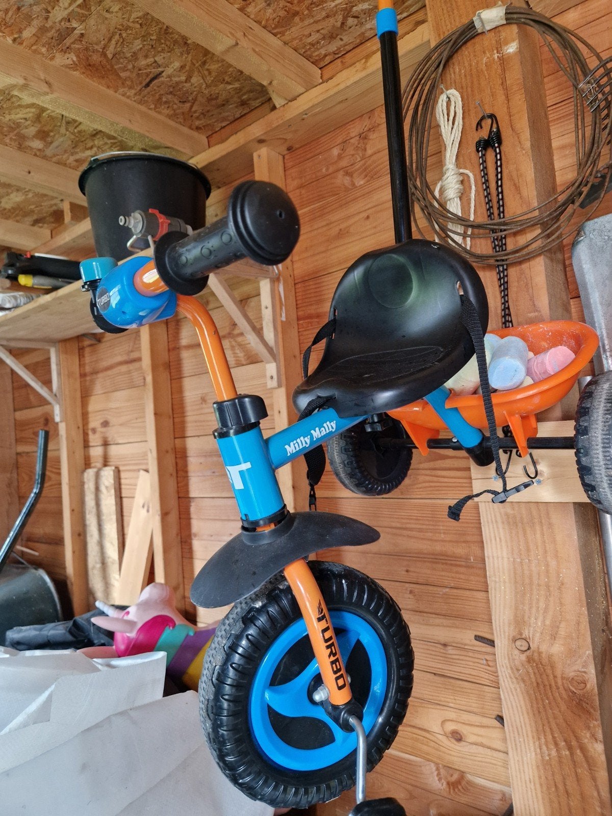 Kinderfietsje met duwstang - Milly Mally Turbo, Ophalen