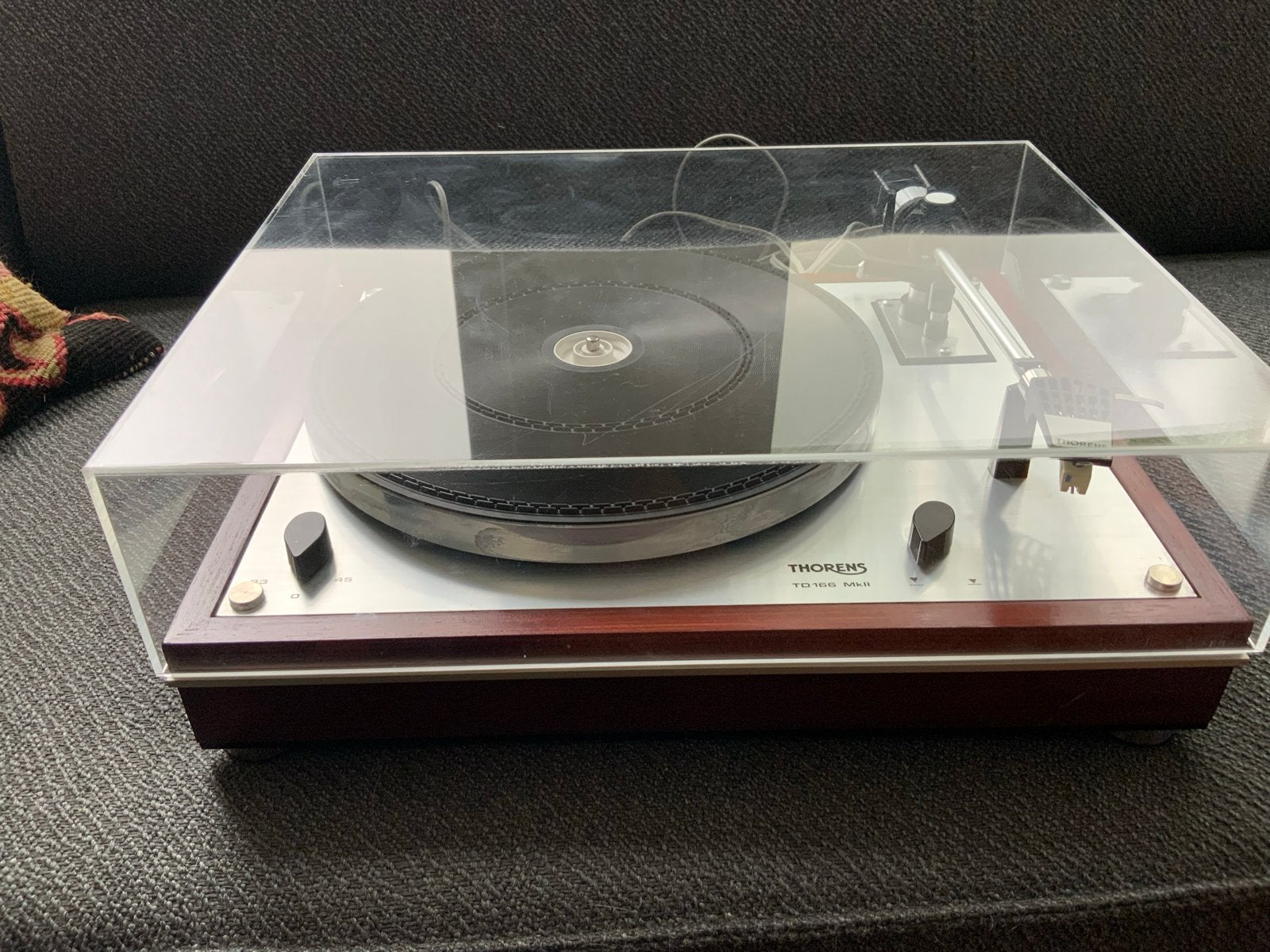 Thorens TD 166 MKII Platenspeler met Stanton 500 element, Ophalen of Verzenden, Zo goed als nieuw, Platenspeler, Thorens
