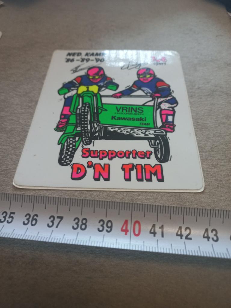 Supporter d,n tim vries kawasaki team ned kamp86 89 90, Ophalen of Verzenden, Zo goed als nieuw