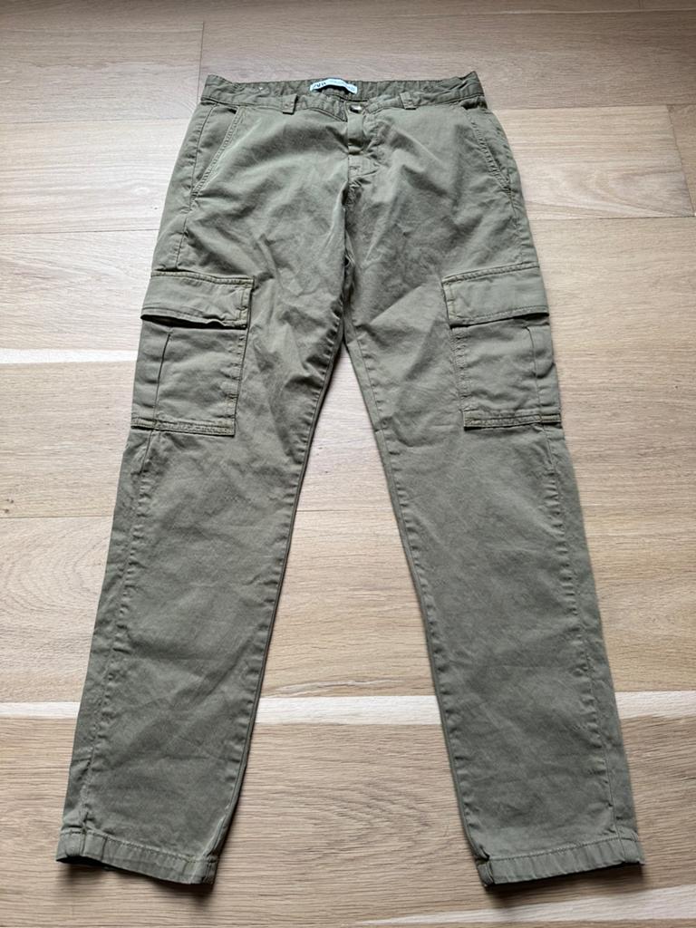 Zara khaki broek 38, Ophalen of Verzenden, Gedragen, Maat 48/50 (M), Groen