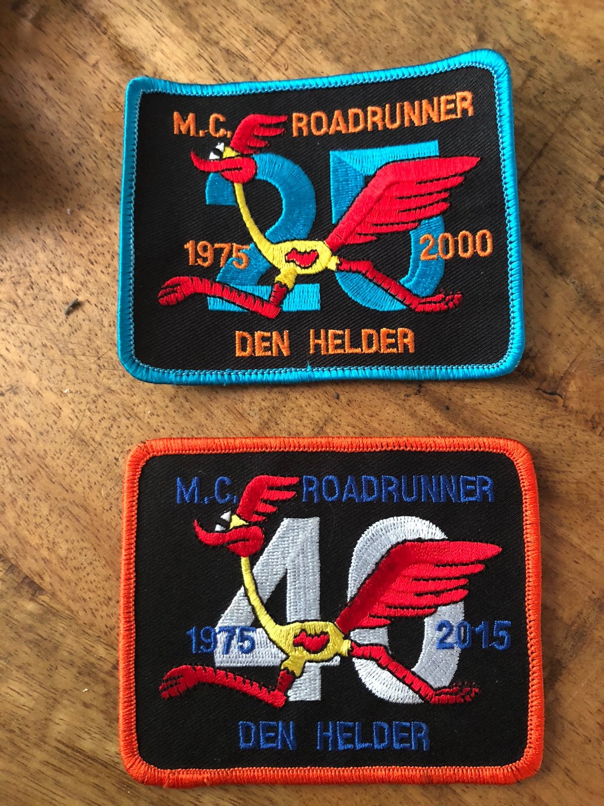 Roadrunners mc 25/40 jaar jubileum patches den helder., Motoren, Ophalen of Verzenden, Nieuw
