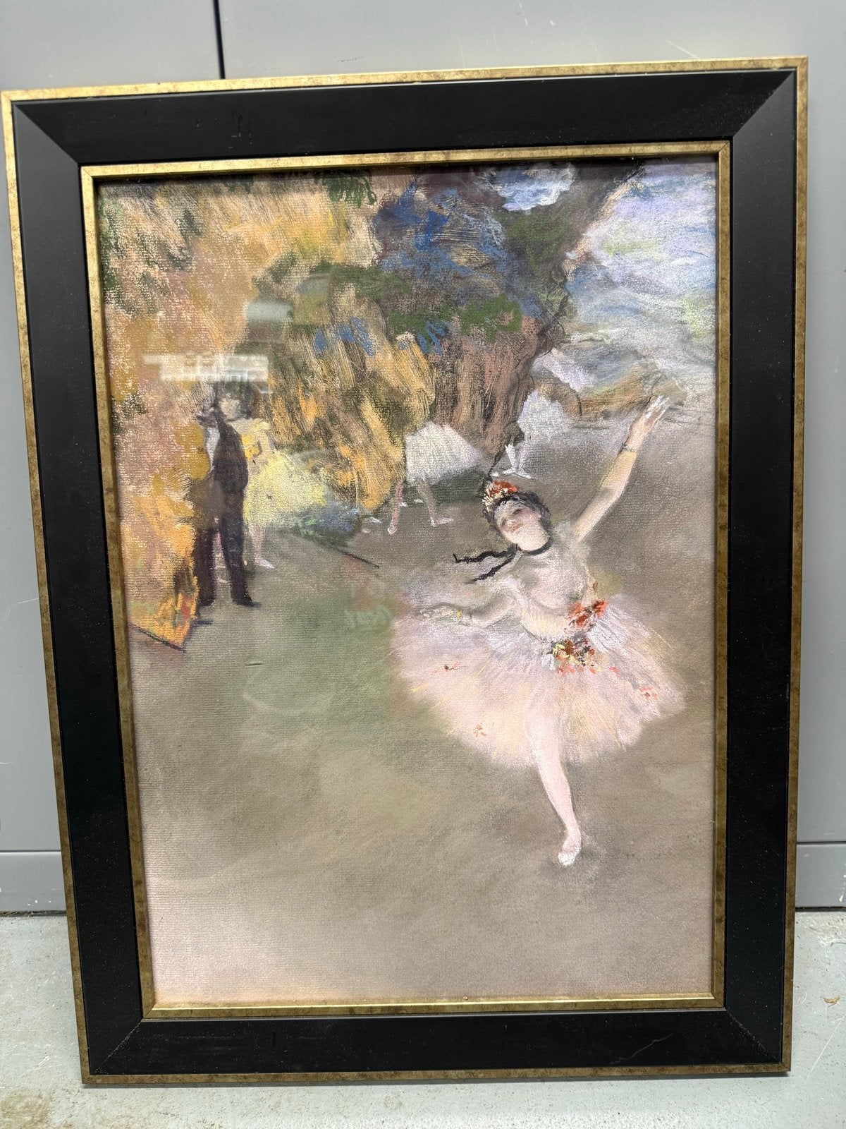 grote lijst  Edgar Degas - L'Étoile (De Ster)- 66x48,5 cm, Ophalen, Portret of Personen, Overige technieken, Impressionistisch