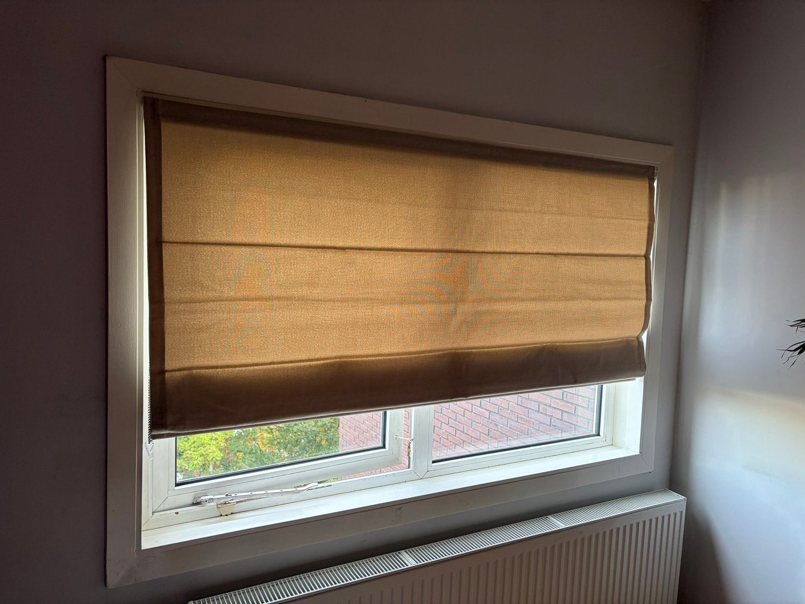 Vouwgordijn, Ophalen, Zo goed als nieuw, Beige, 112 cm