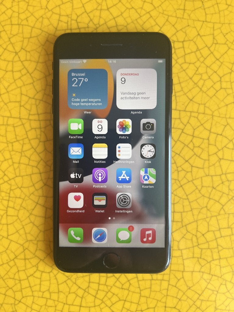 iPhone 7 Plus Nauwelijks gebruikssporen. Batterij 100%, Zwart, 32 GB, Ophalen of Verzenden, Zo goed als nieuw