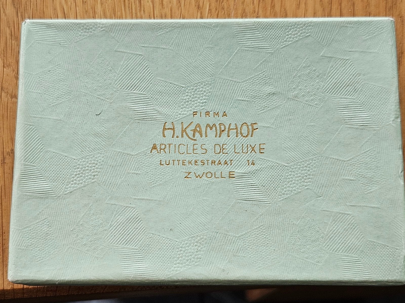 1938 Vintage H. Kamphof Luxe Artikelen Doos Zwolle, Ophalen of Verzenden