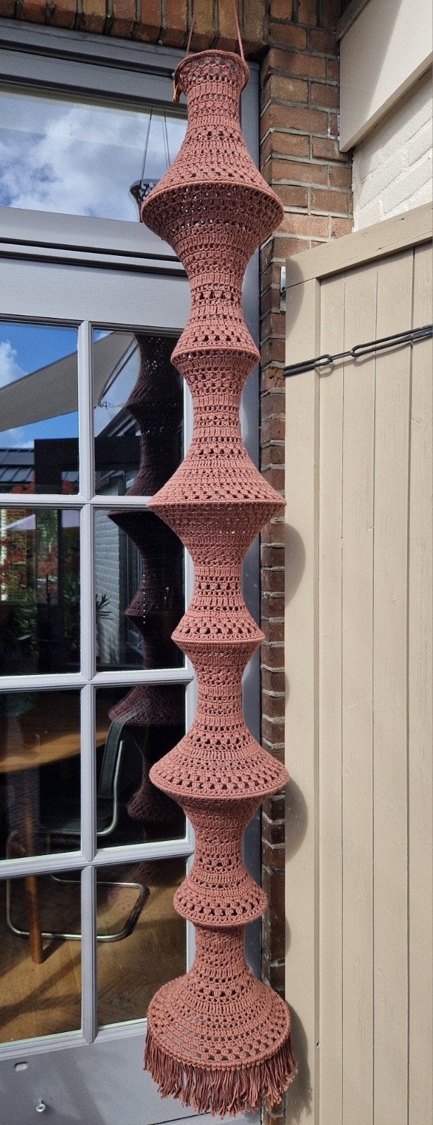 Handgehaakte Fishermanslamp, Boho, Nieuw, Ophalen of Verzenden, Natuurlijk materiaal