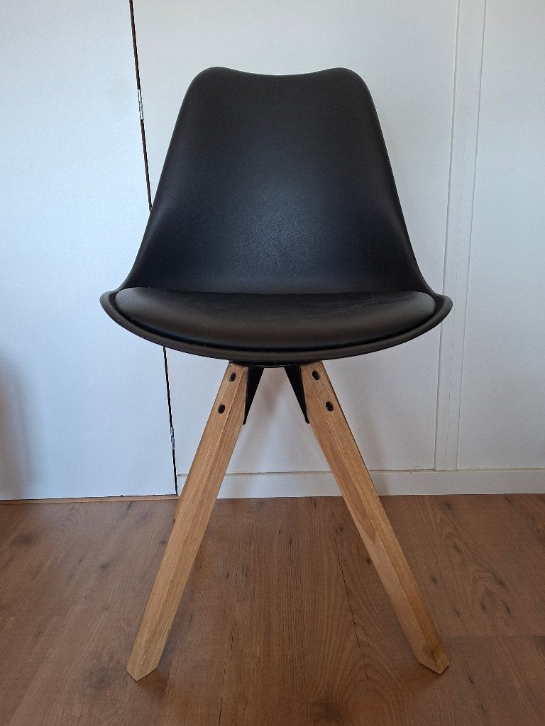 Vier eetkamerstoelen, Ophalen, Overige materialen, Gebruikt, Zwart