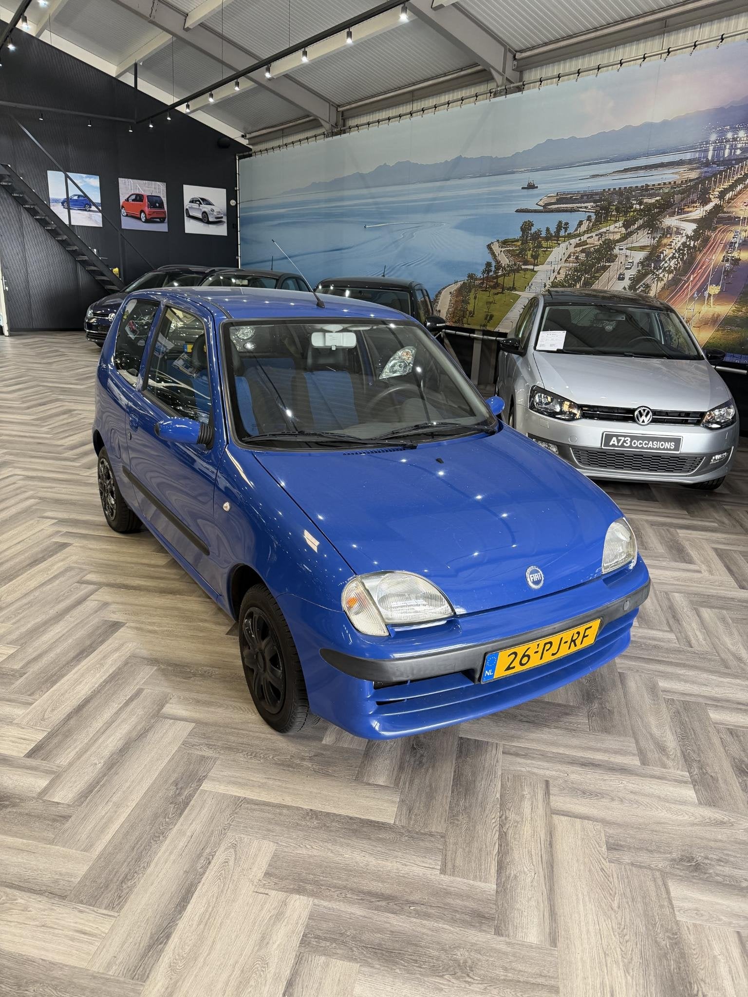 Fiat Seicento 1.1 S, Voorwielaandrijving, Stof, Blauw, Handgeschakeld