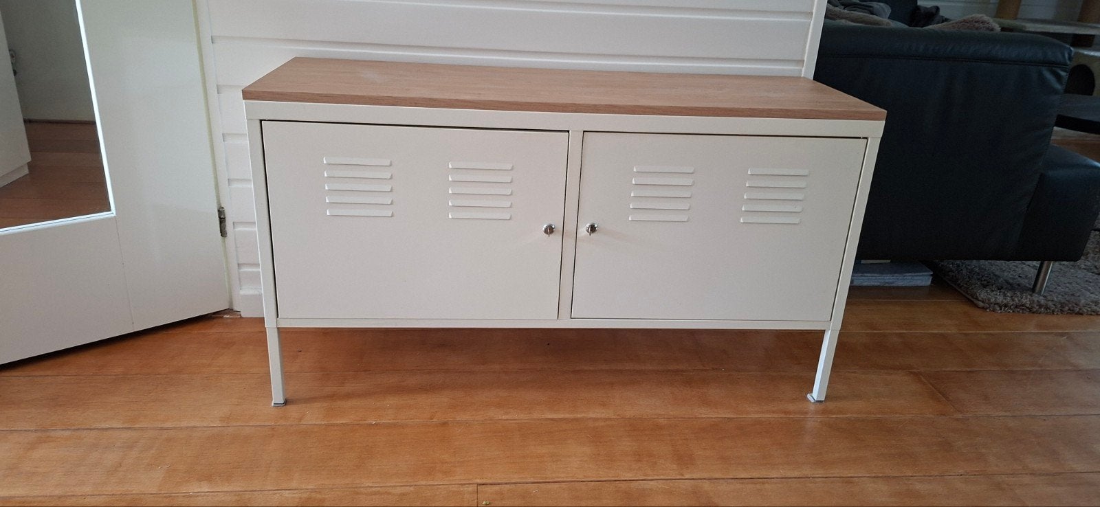 IKEA lockerkast met Bovenblad - Crème/Hout, Ophalen, Gebruikt