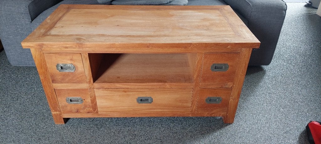 Houten tv kastje, Ophalen, Gebruikt, 50 tot 100 cm, Minder dan 100 cm