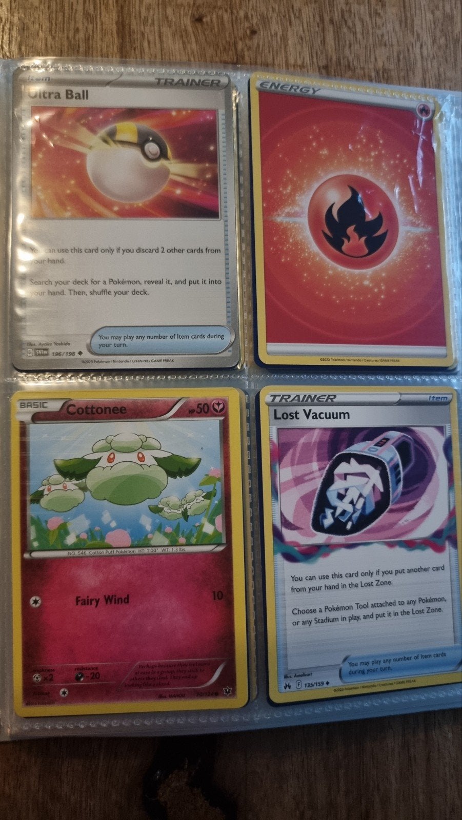 Pokémon Kaarten: Ultra Ball, Energy, Cottonee, Lost Vacuum, Verzenden, Zo goed als nieuw, Meerdere kaarten