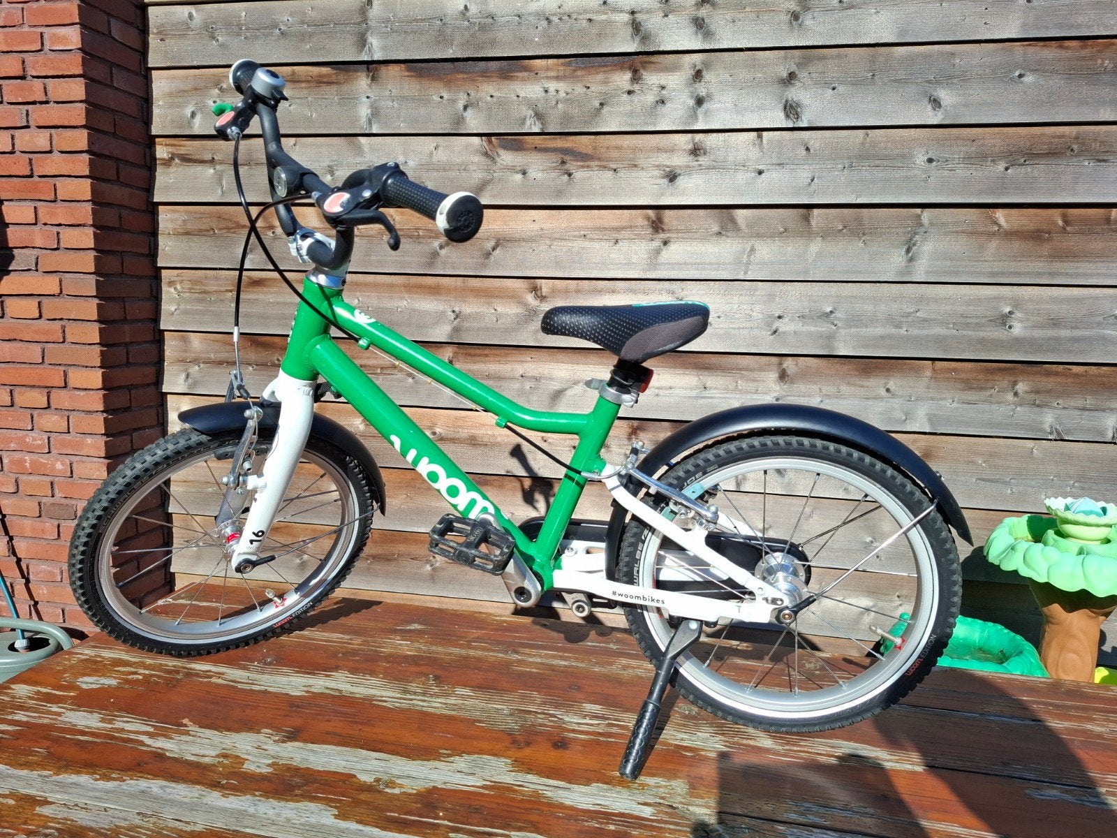 Woom 3 kinderfiets - Groen - 16 inch, Ophalen, Terugtraprem, Woom, 16 tot 20 inch