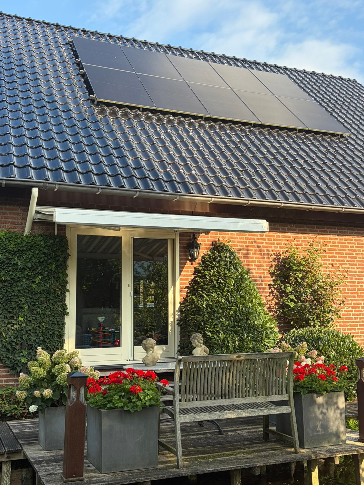 Te koop: zonwering electrisch knikarmscherm, Tuin en Terras, Ophalen, Gebruikt, Elektrisch, 150 tot 300 cm