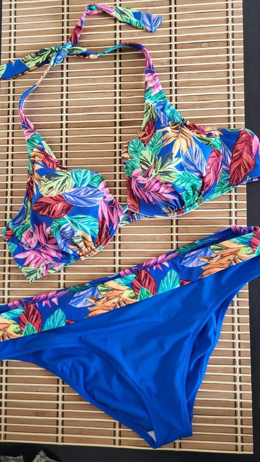 Kleurrijke bikini met tropische print - Vivance, Vivance, Overige kleuren, Ophalen of Verzenden, Zo goed als nieuw