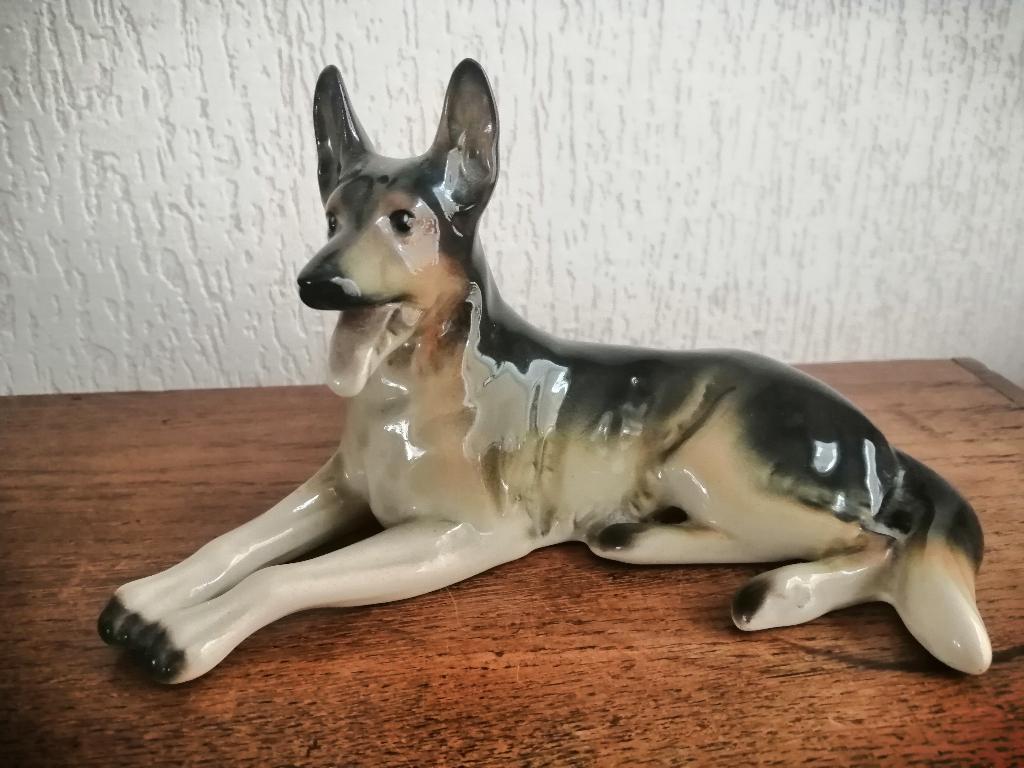 Vintage beeldje Herder Cottendorf ceramic, Ophalen of Verzenden, Zo goed als nieuw, Dier