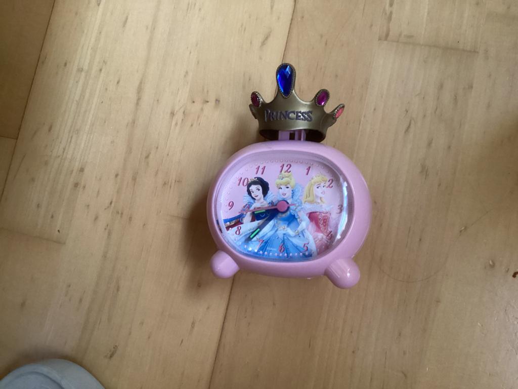 Wekker Disney Princess roze, Witgoed en Apparatuur, Wekkers, Ophalen of Verzenden, Zo goed als nieuw