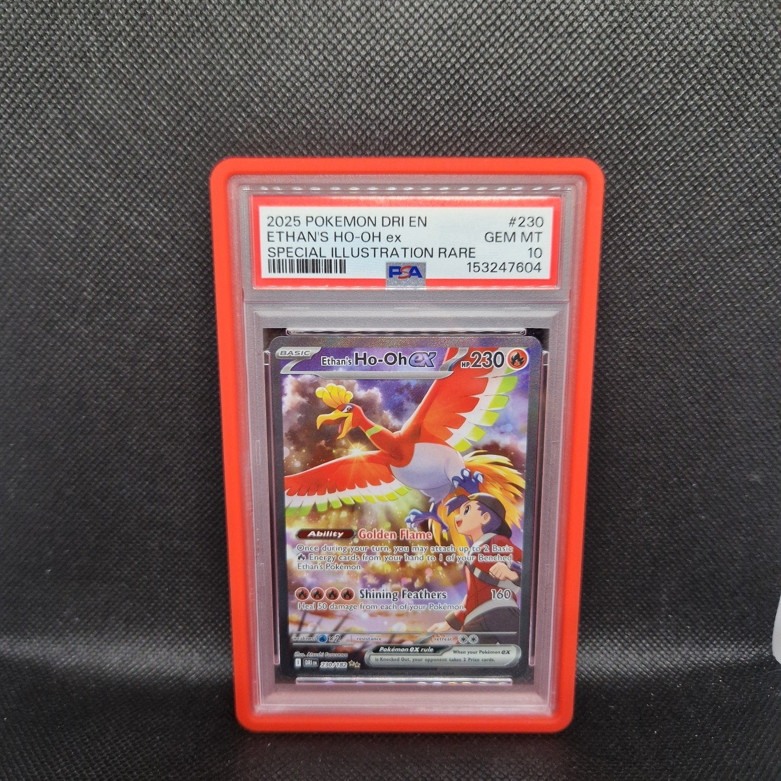 Ethan's Ho-Oh ex Special Illustration Rare Dri En PSA 10, Ophalen of Verzenden, Zo goed als nieuw