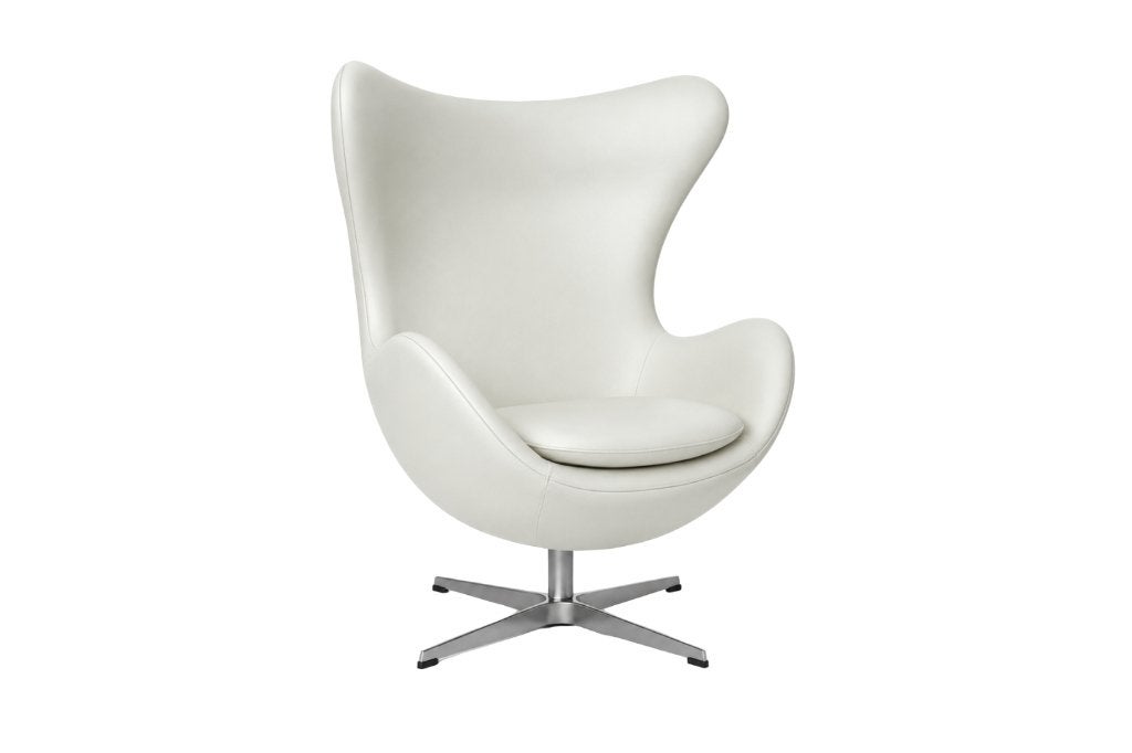 Egg Chair Wit Leer - Fauteuil - Stoel | NIEUW! - SALE, Huis en Inrichting, Fauteuils, Info@meubelcasa.nl, MeubelCasa, Nieuw, 75 tot 100 cm