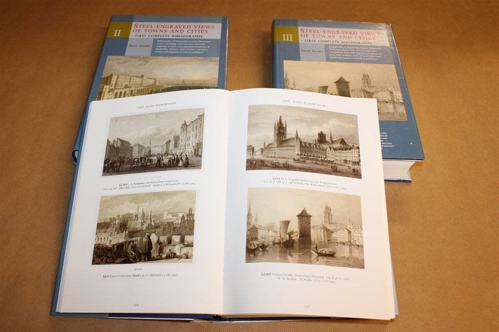 Steel-Engraved Views — Stadsgezichten Compleet 3 Delen, Ophalen of Verzenden, Zo goed als nieuw