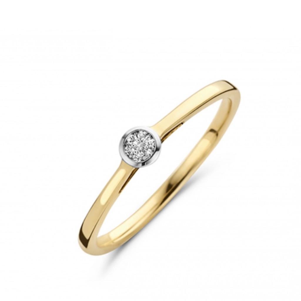 BLUSH 1653BDI GEELGOUDEN RING DIAMANT, Info@juwelier-van-soest.nl, Nieuw, Ophalen of Verzenden, 17 tot 18