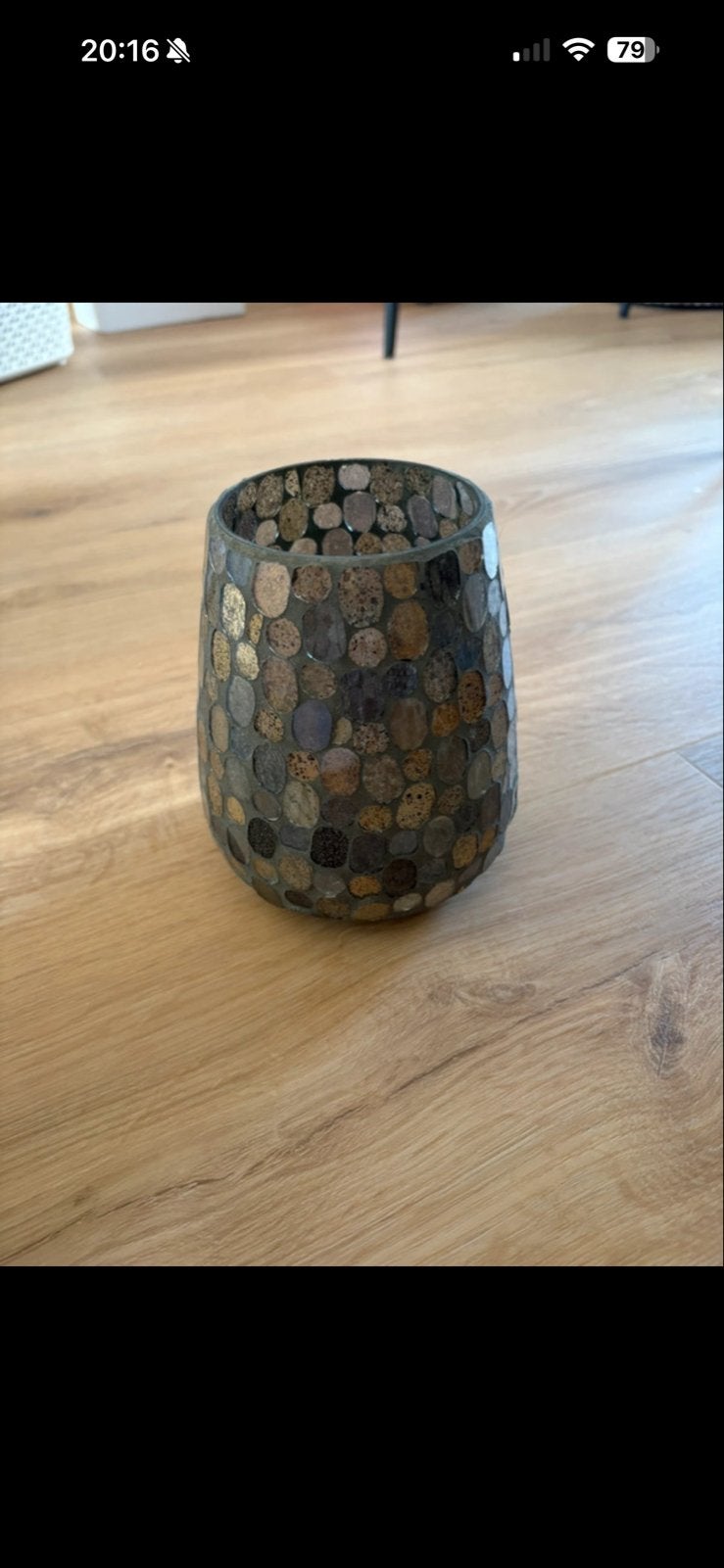 Decoratieve Waxinelichthouder Mozaïek, Bruin, Waxinelichthouder, Ophalen of Verzenden, Glas