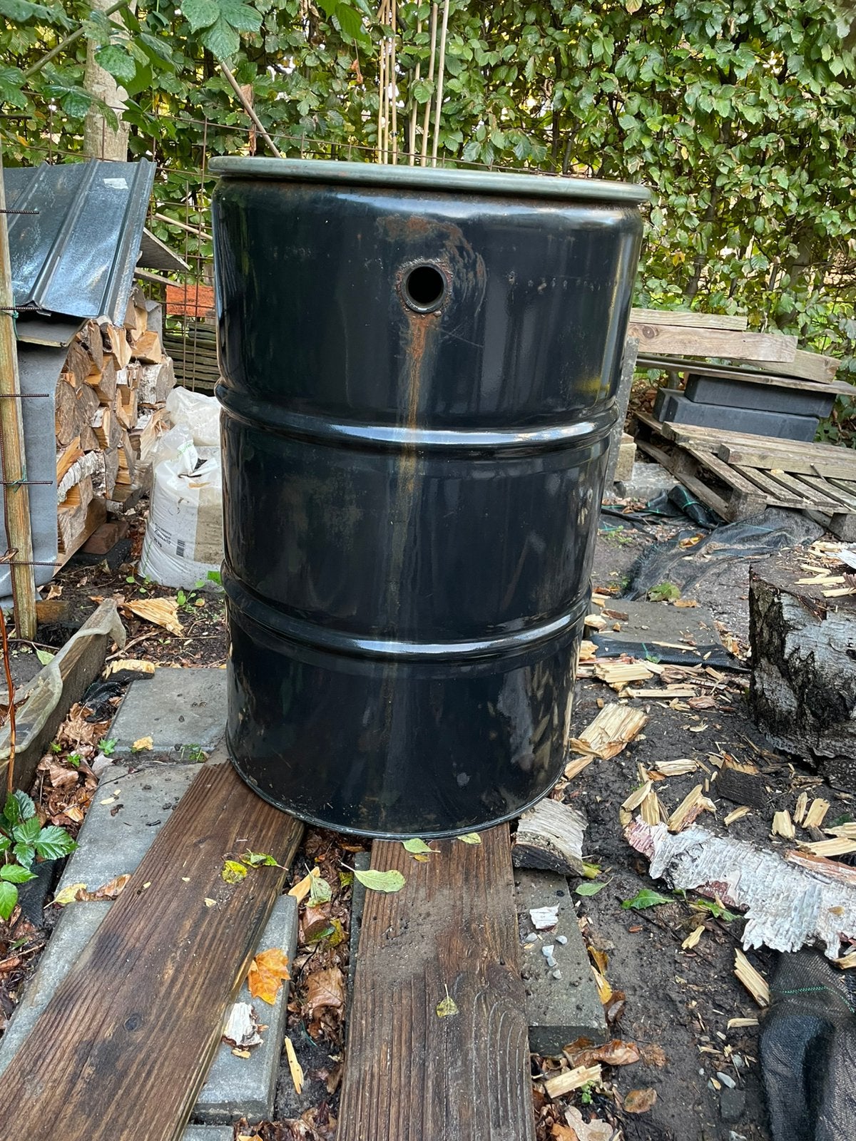 Regenton/ 200 liter vat, 150 liter of meer, Ophalen, Gebruikt, Metaal