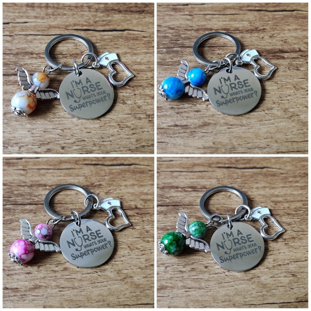 Sleutelhanger Tashanger I'M a nurse what is your superpower?, Verzenden, Nieuw, Overige typen