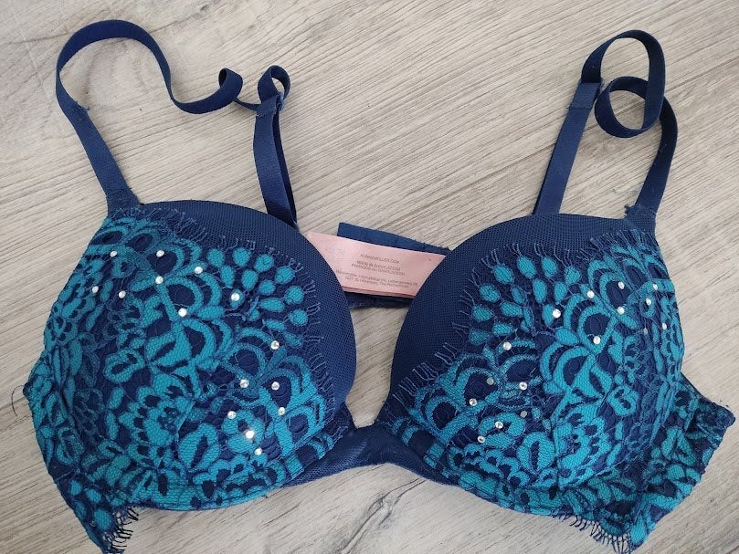 BH Hunkemoller blauw met strass 70-A, Hunkemöller, Ophalen of Verzenden, Blauw, BH