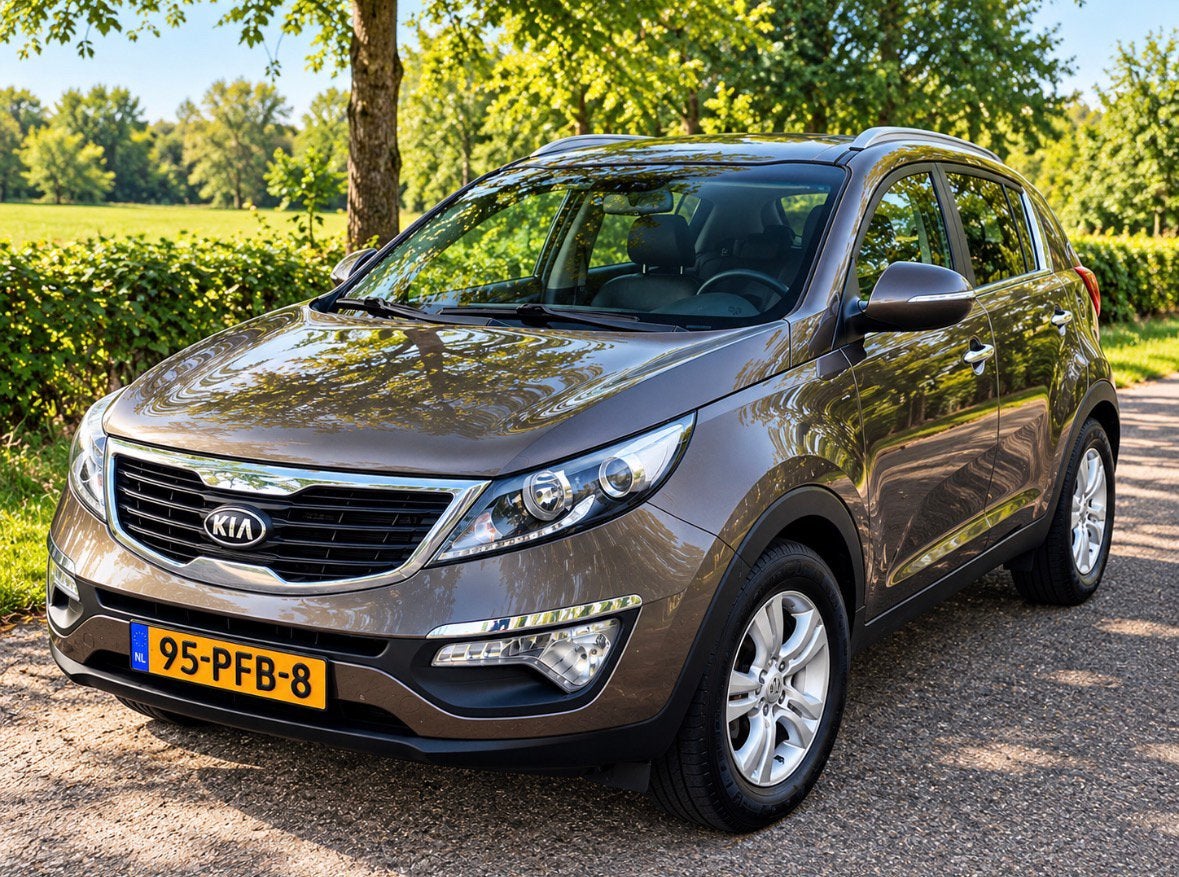 Kia Sportage 2.0 Cvvt 2WD AUT 2011 Bruin, Auto's, 1998 cc, Panoramadak, Zwart, 4 cilinders