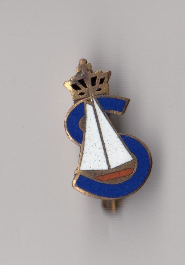 Scheepvaart emaille S broche, Gebruikt, Niet vindbaar, Niet vindbaar, Speldje of Pin