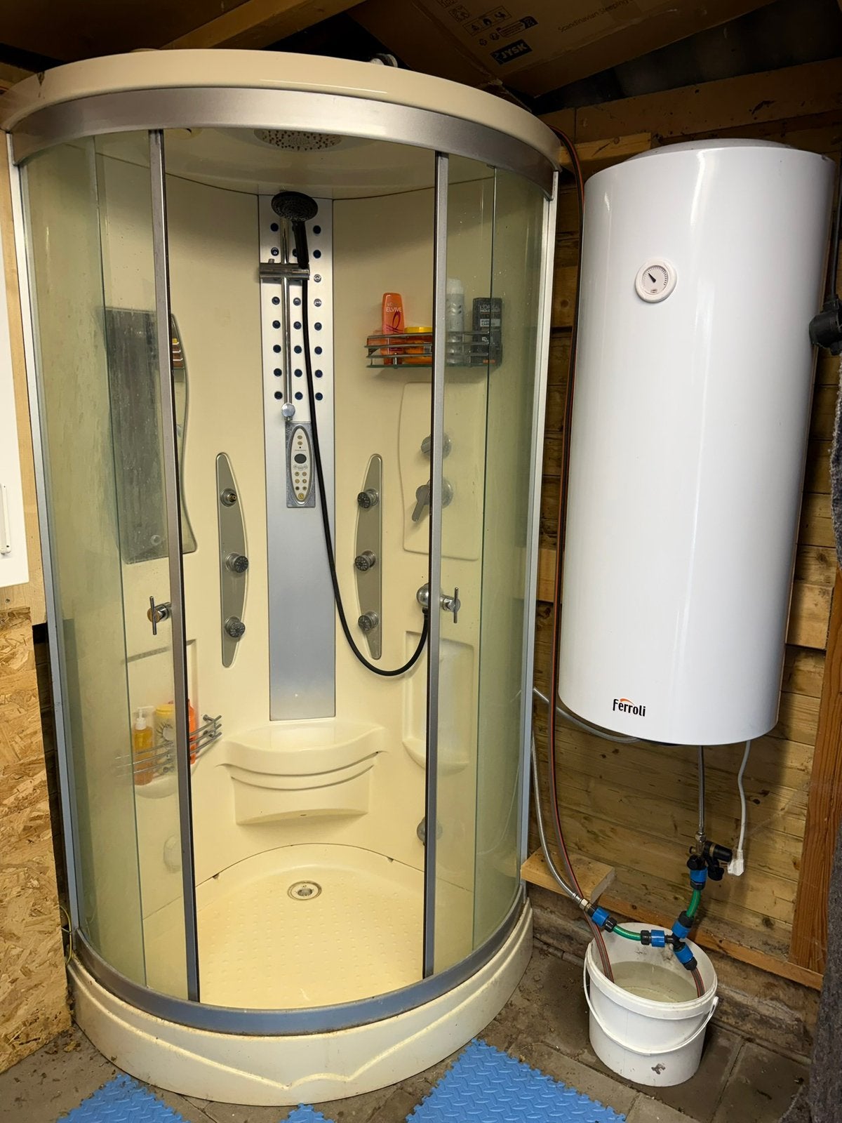 Nooddouche tijdelijke douche douchecabine met boiler, Doe-het-zelf en Verbouw, Ophalen, Gebruikt, Douche