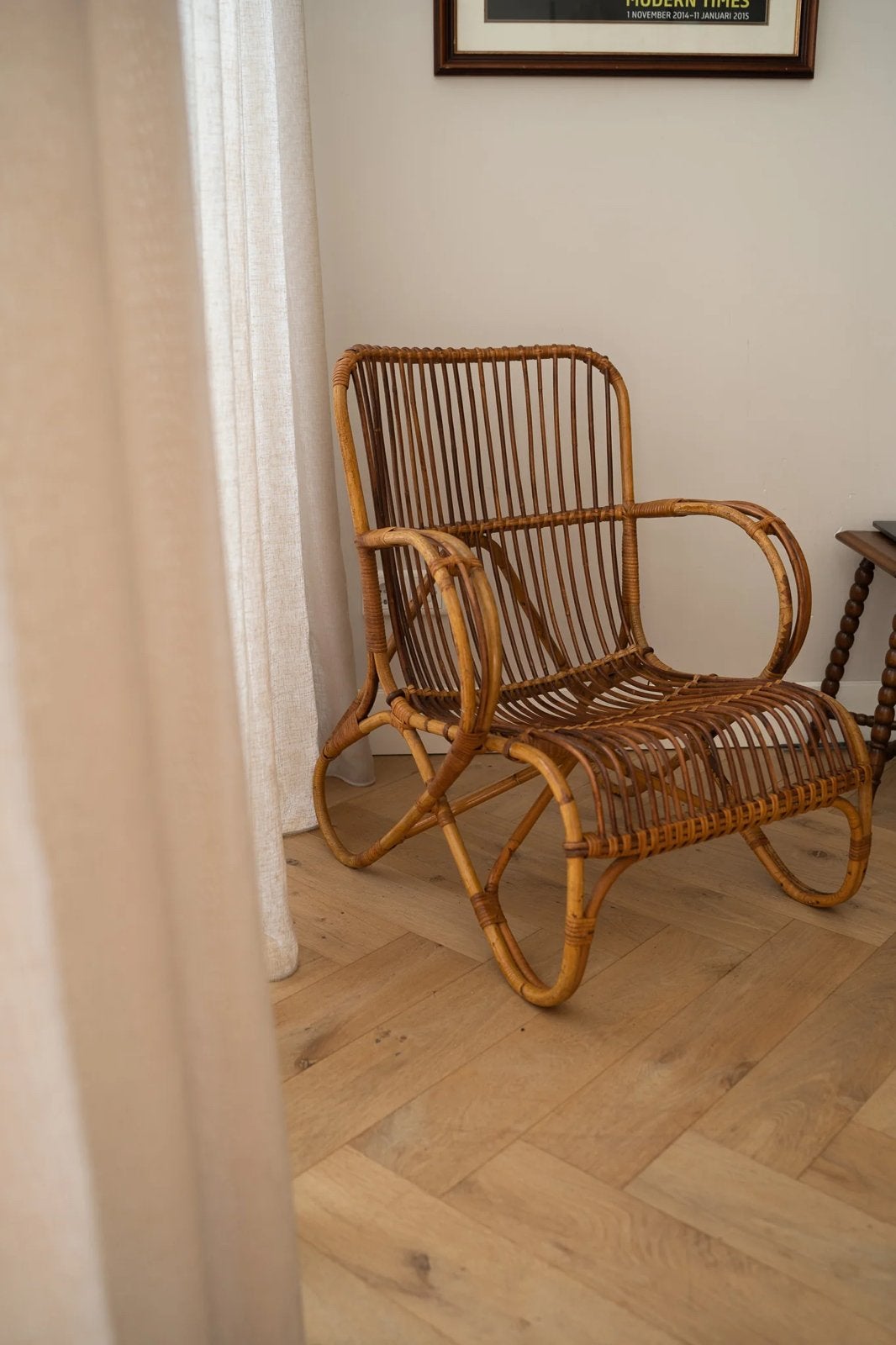 Rotan Lounge Stoel Van Dirk Van Sliedregt Voor Rohé, Ophalen
