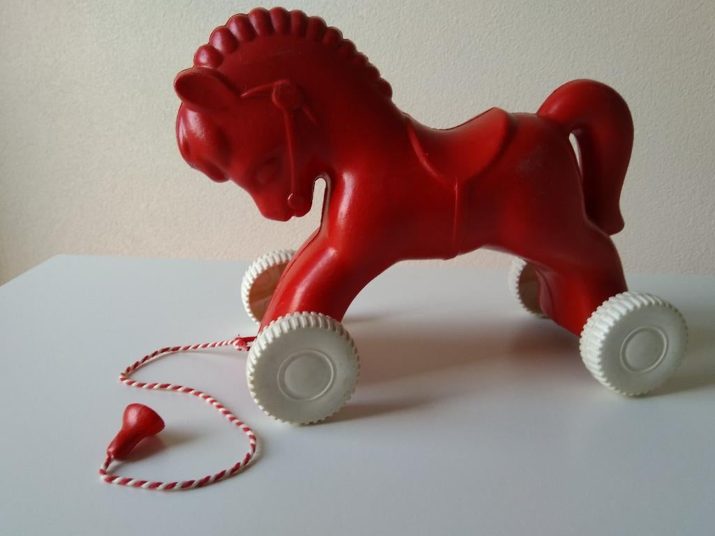 vintage paardje jaren 60, trekdier, Antiek en Kunst, Ophalen of Verzenden