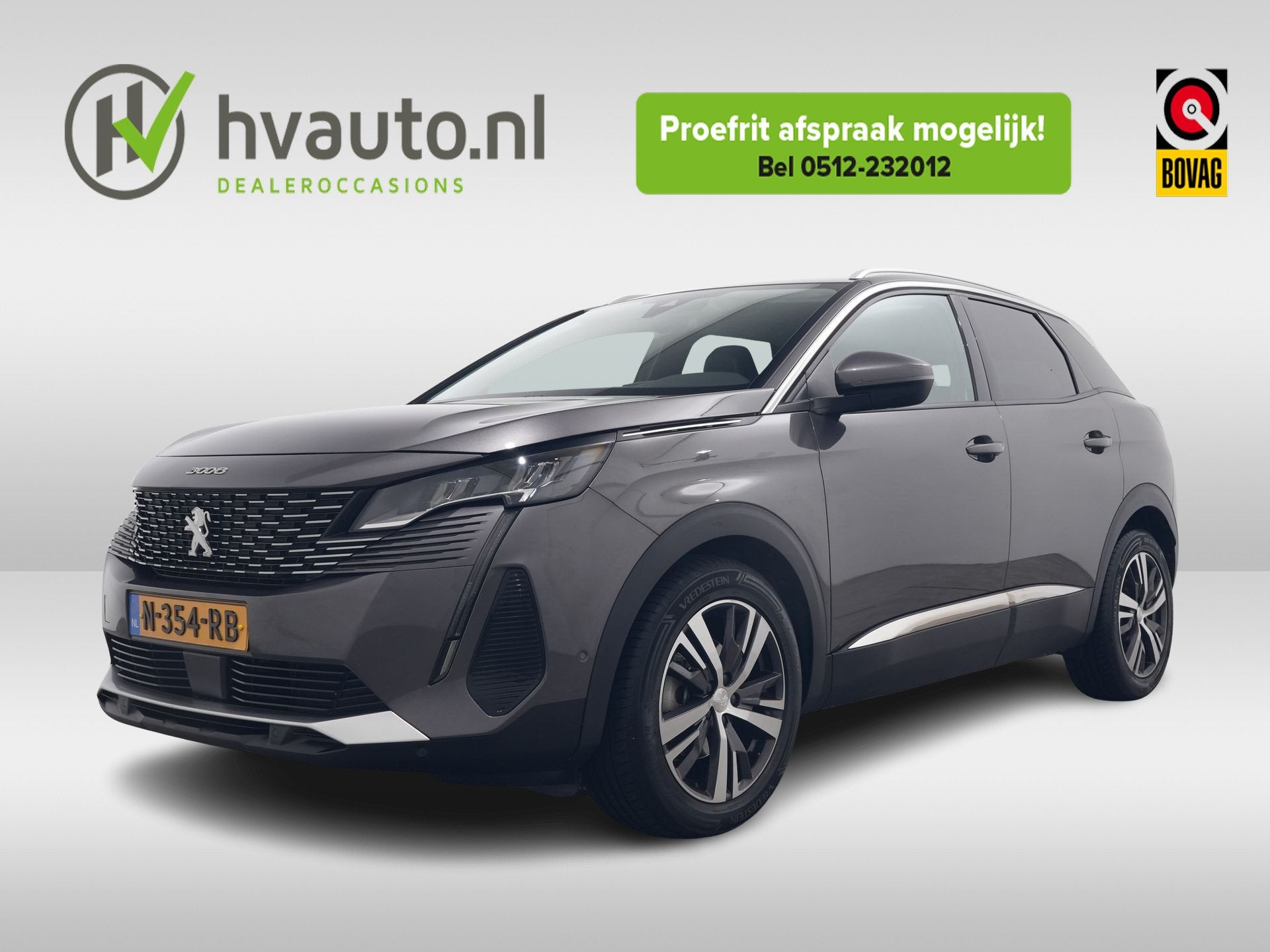 Peugeot 3008 1.2 TURBO 130PK ALLURE PACK EAT8 | Cruise Adapt, Auto's, Gebruikt, 1199 cc, Leder en Stof, Bedrijf