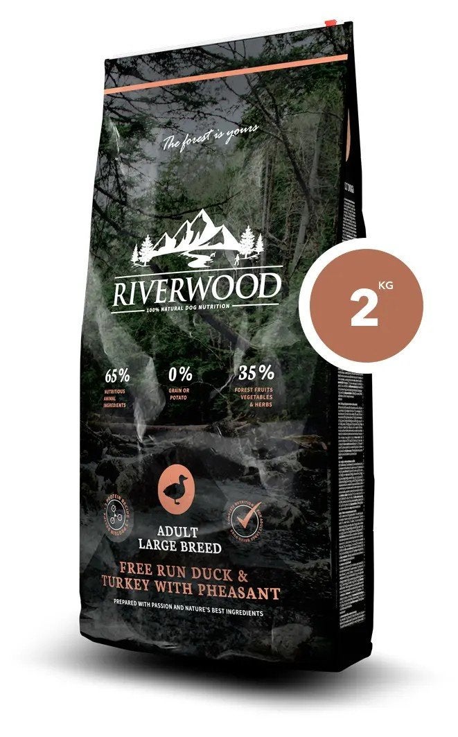 Riverwood adult large breed free run duck & Turkey, Ophalen of Verzenden, Hond